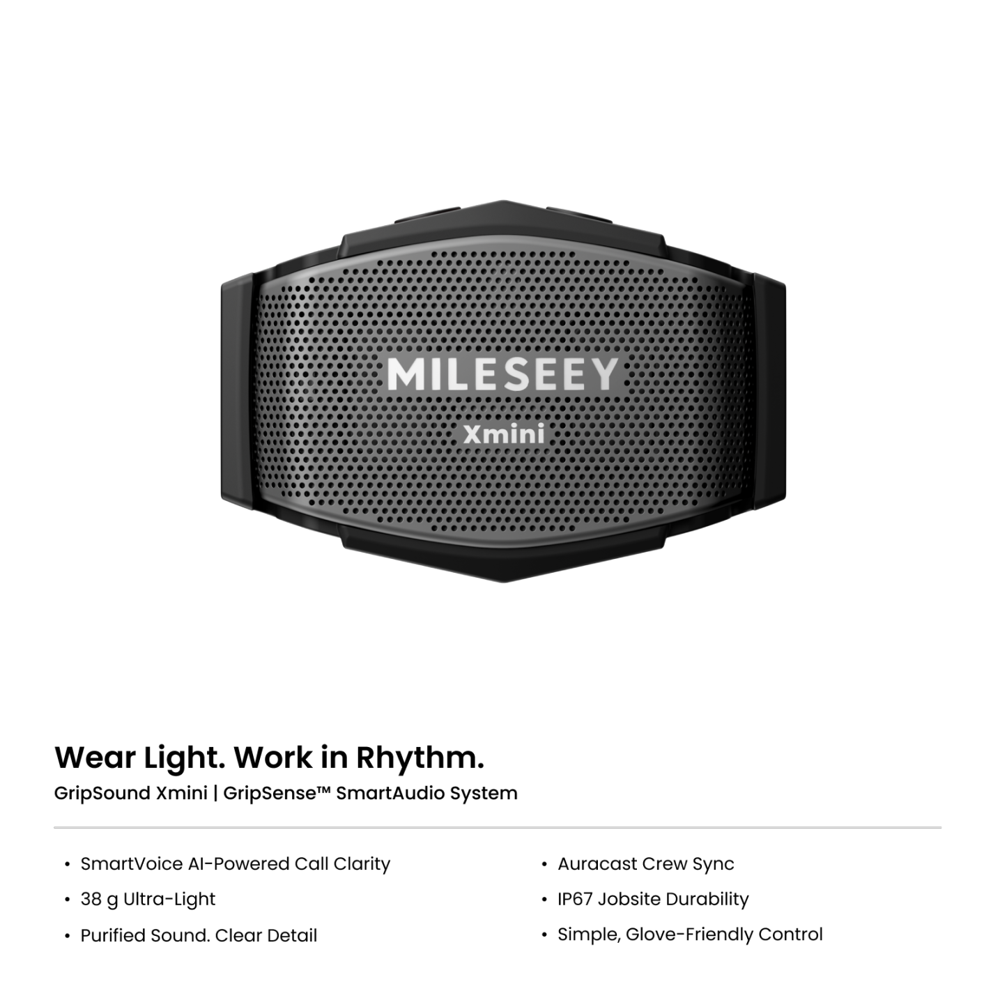 MILESEEY GripSound Xmini  AI-Powered Ultra-Light Wearable Bluetooth Speaker