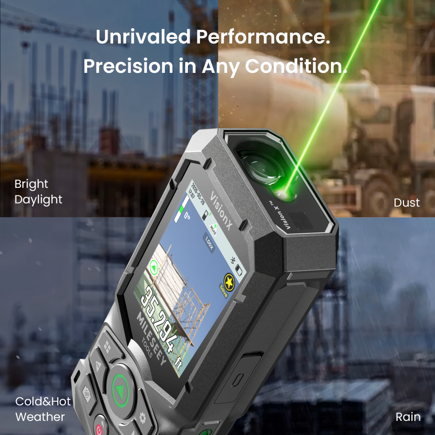 MILESEEY S50C Green Laser Measure with Camera