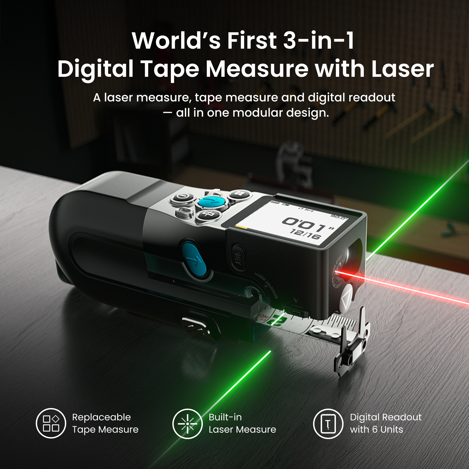 XTAPE1 Digital Tape Measure with Laser