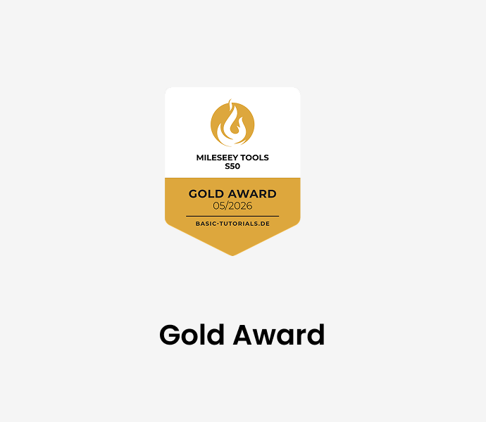 MILESEEY S50 Gold Award badge