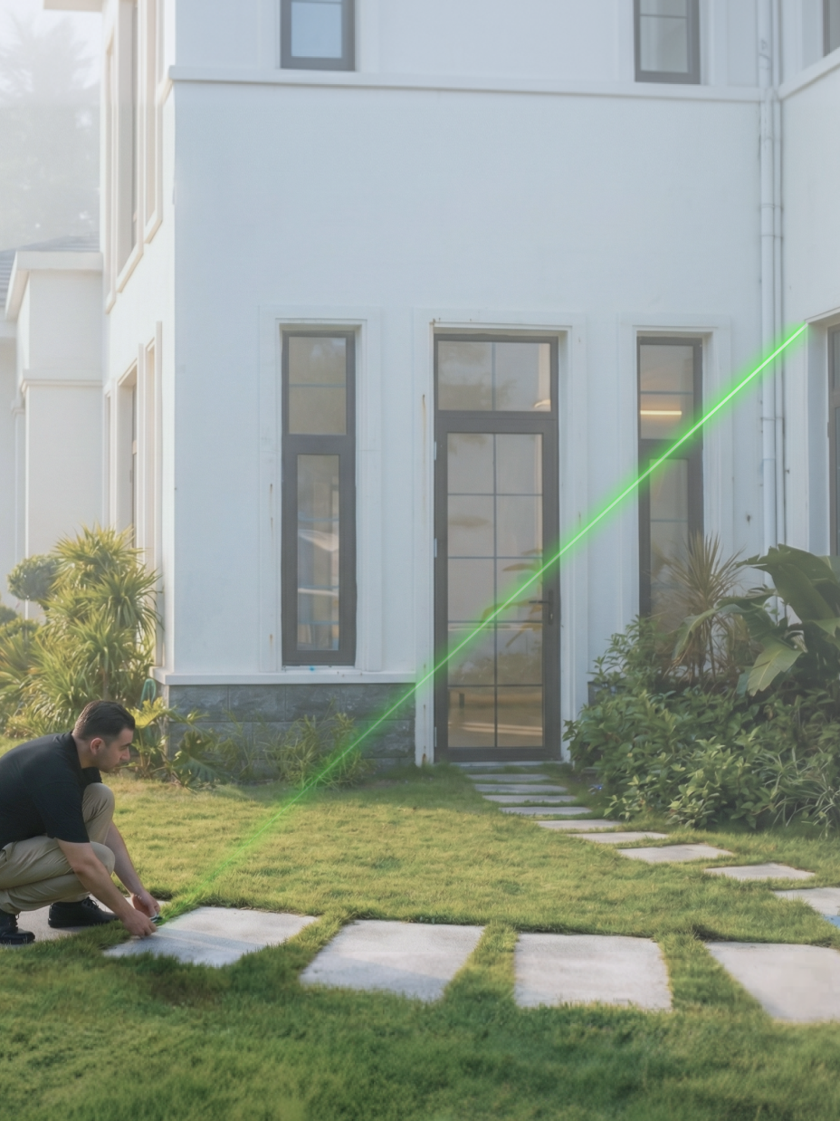 Measure distance by Mileseey S50 through light fog.