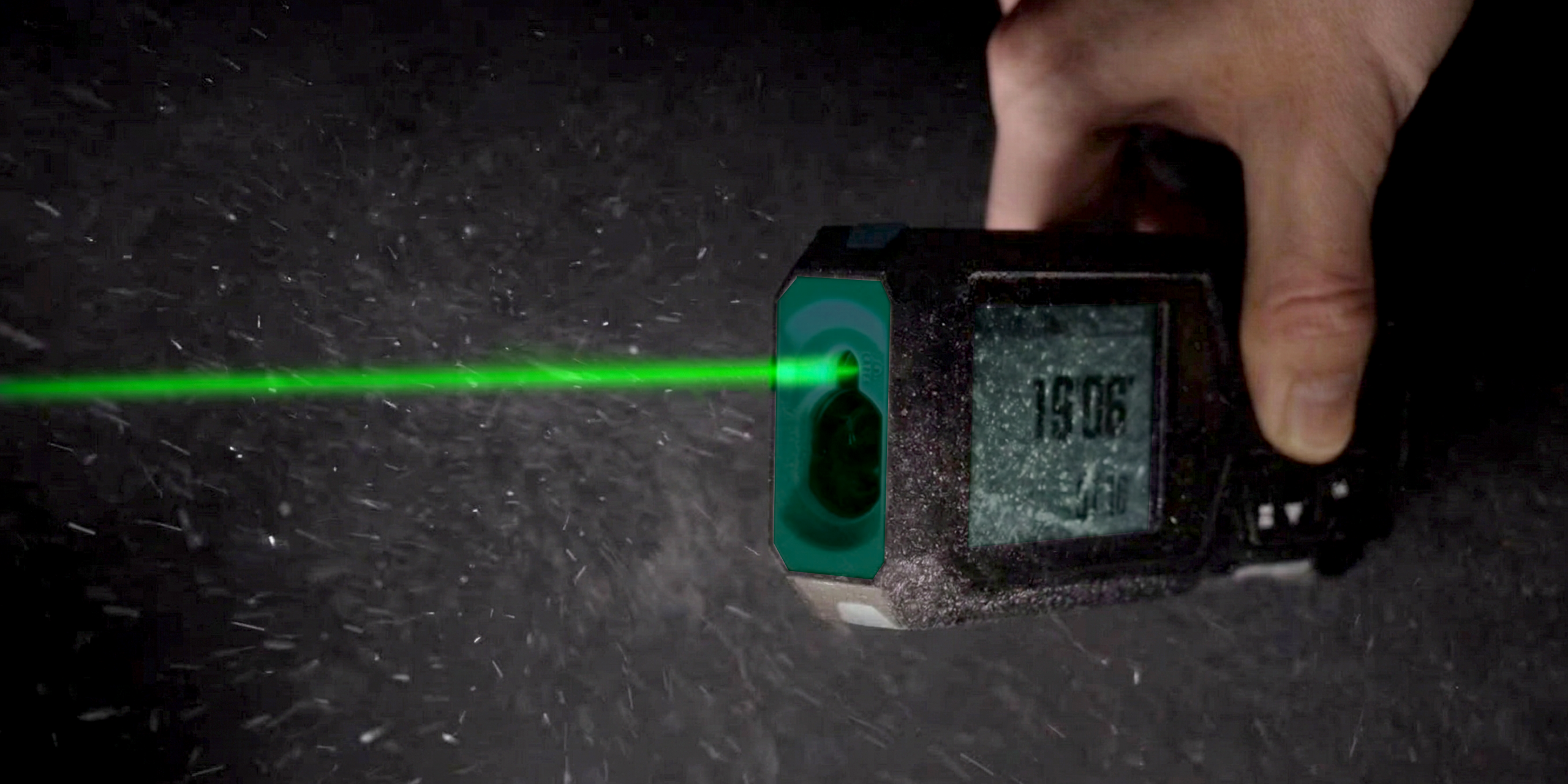 S50 green laser: Stable measurement in dust and mist.