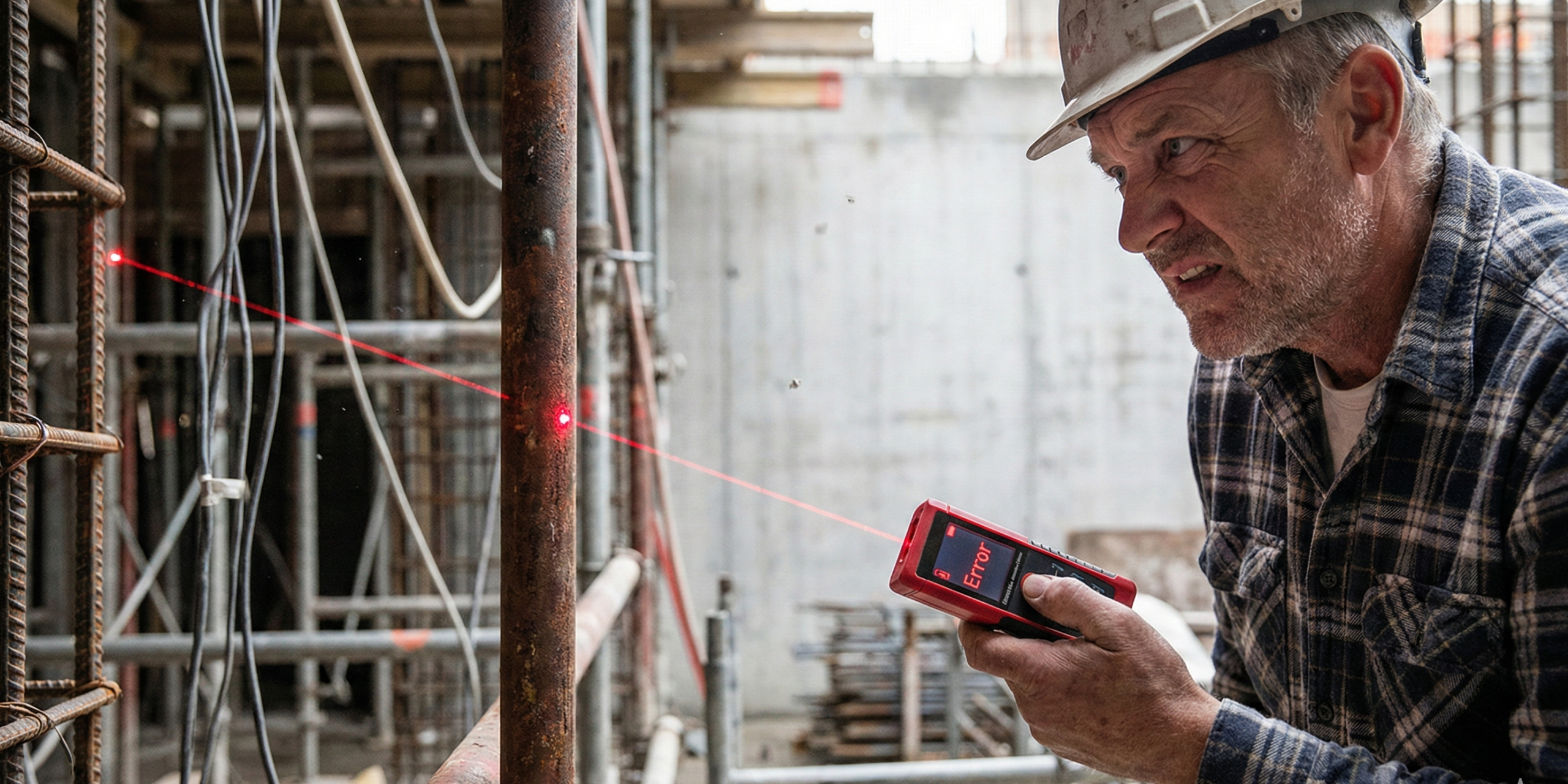 Inaccurate laser distance measurement results.