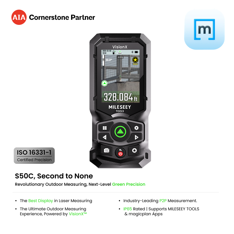 MILESEEY S50C Green Laser Measure with Camera