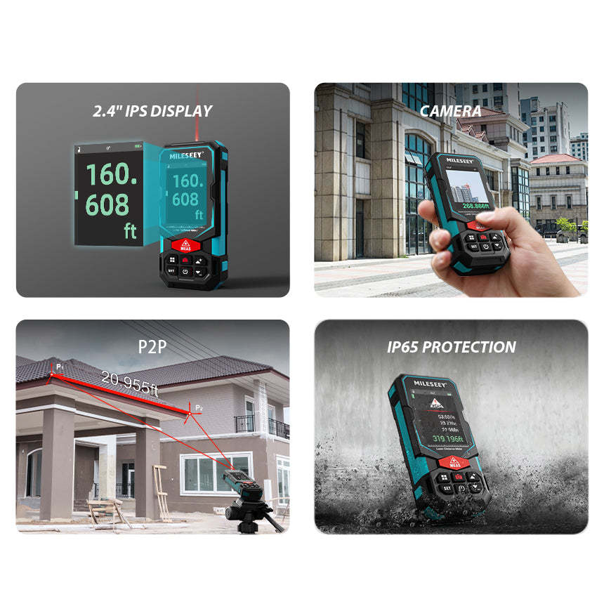 Mileseey S7 Outdoor Laser Measuring Tool with Camera Viewfinder and Bluetooth
